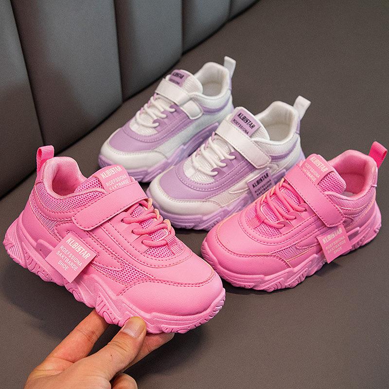 Детская сетчатая обувь, дышащие весенние кроссовки для девочек, модная обувь для папы