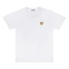 Футболка Play Cdg Men Gold HearT белая