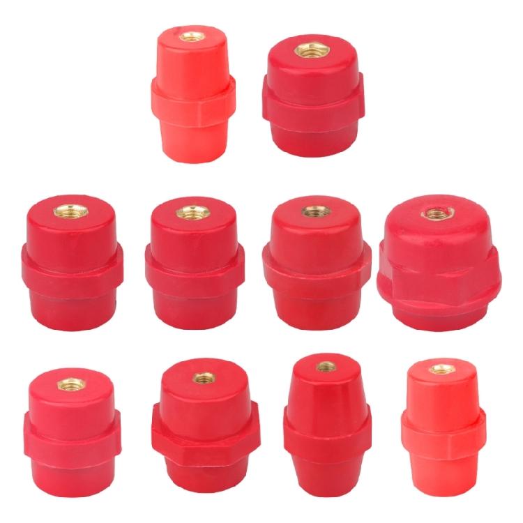 10Pcs Insulation Column Replacement 8mm Polyester Standoff Insulator Busbar Insulator Supporter for Distribution Box