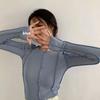 Solid Color Autumn Women's Clothing Korean Version Base T-shirt Versatile Slimming Long Sleeved Top