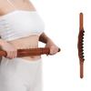 Деревянная Gua Sha Крувад, 20 шариков, Темный массажер, 2-рядная палка, Обугленная скребковая массажная палка для тела, Ручная Gua Sha, Снятие боли, Терапия тела, Мышцы