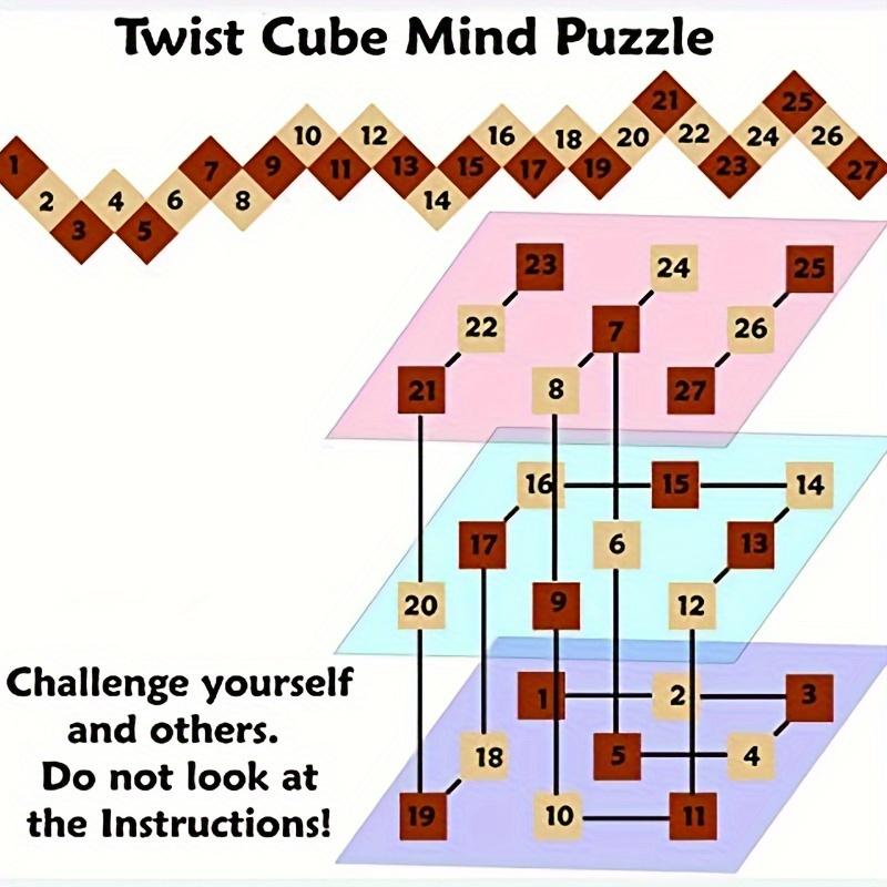 Деревянный пазл IQ для мозгового штурма, подарок для детей, подростков и взрослых