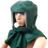 Sand Blasting Hood Cap Canvas Shawl Sandblaster Protective Face Cover Antidust Hood for Spraying