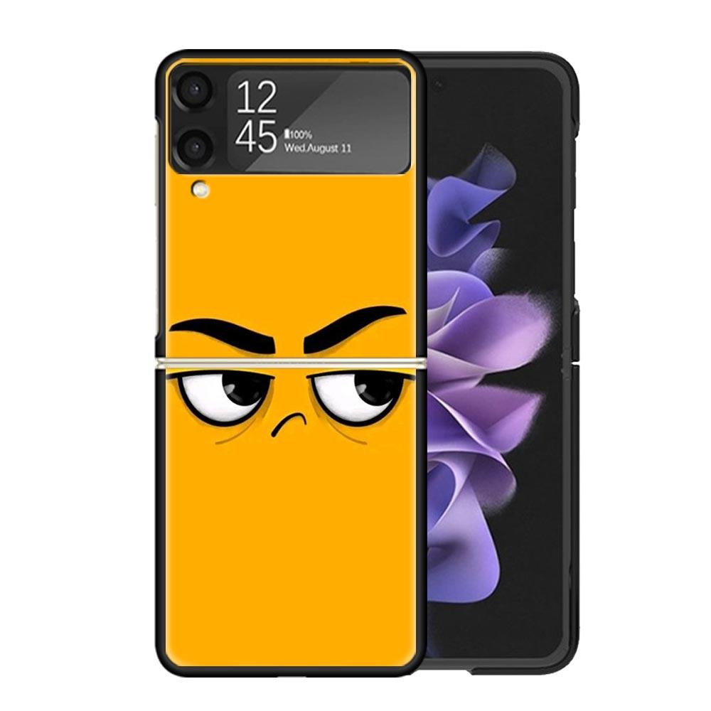 Смешные милые чехлы для Samsung Galaxy Z Flip 4 5 6 7 3 Z Flip7 Flip6 Flip4 Flip5 Flip3 5G Жесткие противоударные чехлы Fundas Cover Galaxy