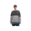 Uniqlo Свитер мужской X JW Anderson X Federer, коллаборация, color block, свободный крой, круглый вырез, темно-серый 465889-08
