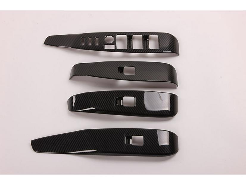 2018 Camry Hybrid Carbon Fiber Pattern Armrest Frame Glass Switch Cover