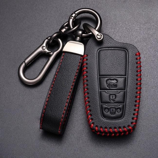 3 Кнопки Кожаный Чехол-Кейс для Ключа Автомобиля для Toyota Prius Camry Corolla CHR C-HR RAV4 Land Cruiser Prado Аксессуары для Брелка