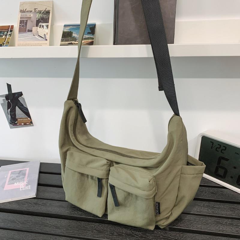 Нейлоновая тканевая сумка женская большой вместимости новая летняя универсальная нишевая на плечо, сумка-мессенджер для поездок на работу, сумка-пельмень