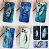 Чехол Синий тунец Для iPhone 11 12 13 14 16 15 Pro Max Mini X XS Max XR Plus Чехол Coque