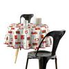 Nappe Ronde - Multicouleur - 160 Cm - 100% PVC - Lavable - Pour 6 À 8 Couverts