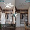E27 Base Led Ceiling Fans Lights Bulb Ceiling Fan  with Light and Remote Control 3 Colors 3 Speeds 42/52cm for Bedroom Dimmable