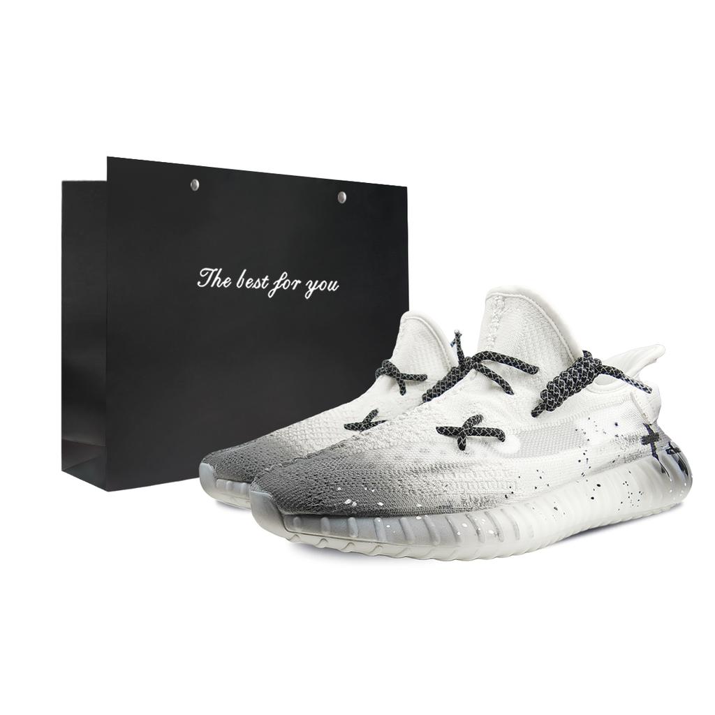 adidas Оригинальные Yeezy Boost 350 V2 Устойчивые к истиранию Устойчивые к истиранию Низкие повседневные кроссовки Унисекс Белый Серый HQ6316(Team373-BOX)