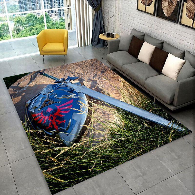 Classic Z-Zelda Cartoon Games Non-Slip Area Rug for Living Room,Bedroom,Playroom,Soft Carpet Floor Mat Home Decor Rug Kids Room