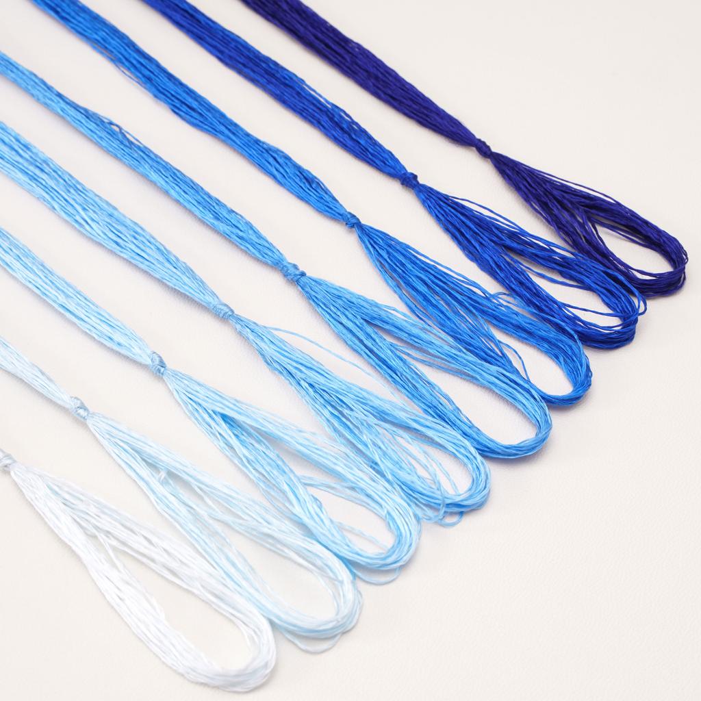 8шт x 20м шелковая нить с низкой круткой для изготовления украшений из бархатных цветов своими руками