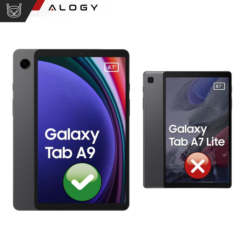 Etui Do Samsung Galaxy Tab A9 2023 8.7" X110/X115 Obudowa Na Tablet Case Alogy Book Cover Unicorn Jednorożec Niebieskie + Szkło