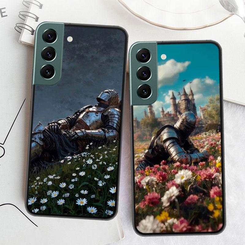 Цветочный Рыцарь Света Чехол для Телефона Для Samsung Galaxy S22 S25 Ultra S21 S10 Plus S26 Edge S20 S23 S24 FE Чехол Силиконовый S