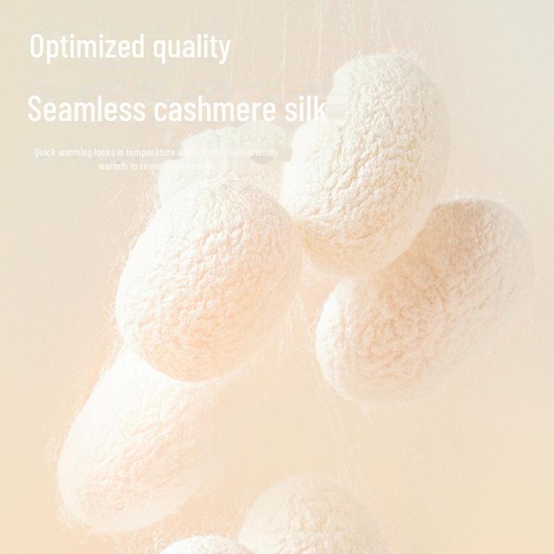 Женский комплект термобелья из кашемира и шелка: Немецкий бархат, плотный, уютный, базовые вещи для осени и зимы.