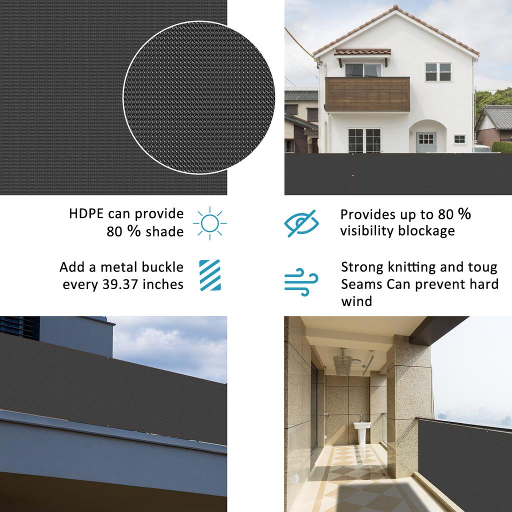 Балконная солнцезащитная сетка для защиты от солнца, защитный экран, наружные панели с защитой от ультрафиолета, сетчатое покрытие, эффективное затенение, защитная сетка для бассейна