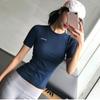 Women Sports T-shirts Short Sleeve Quick Dry Solid Gym Tees Round Collars Fitness Tshirts Workout Running Cycling T-shirts Girls Simple Yoga T-shirts