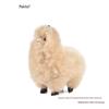 Peruvian Handmade Alpaca Wool Plush Toy - Warm Camel Wheat Doll Ornament, Cozy Gift