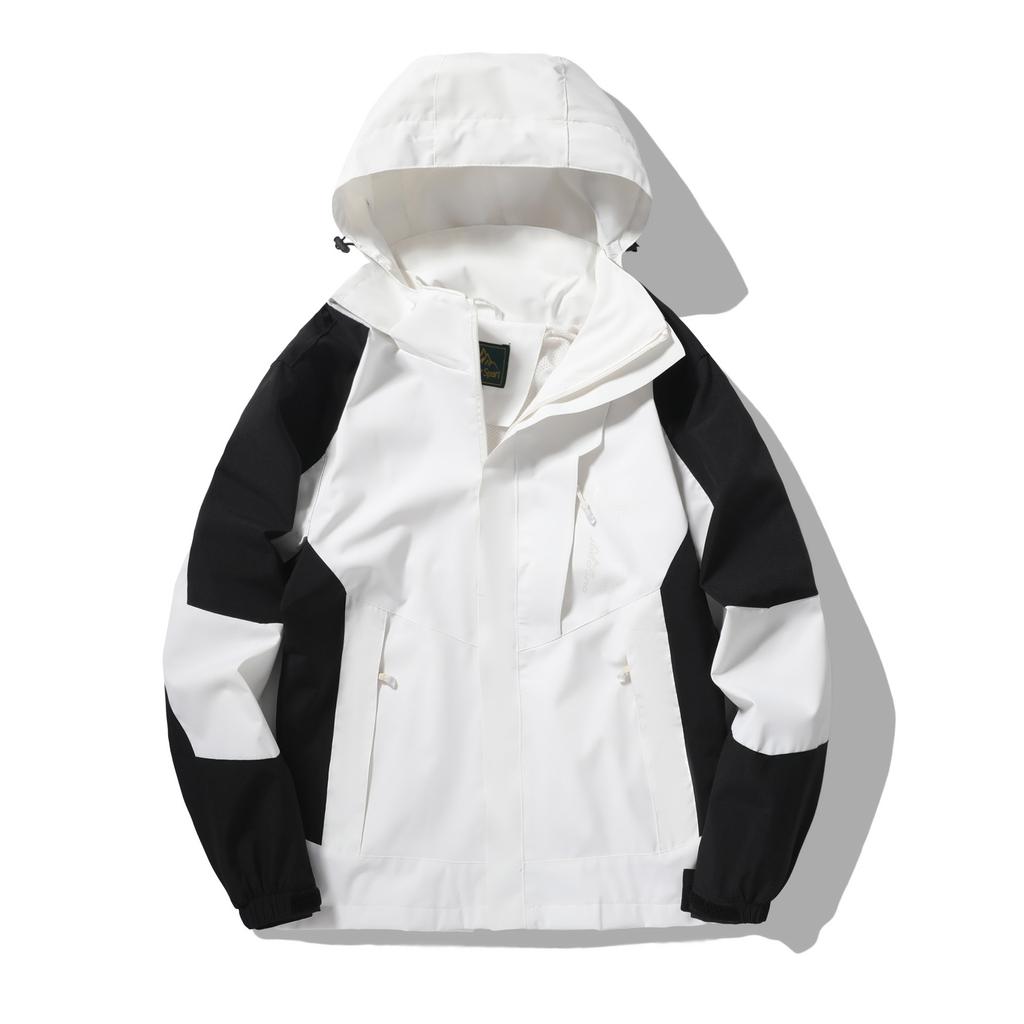 Уличная куртка с капюшоном, пара стилей, цветных блоков, свободная ветрозащитная куртка с половиной молнии, походная куртка, кемпинг, скалолазание, рыбалка, мужская штурмовая куртка