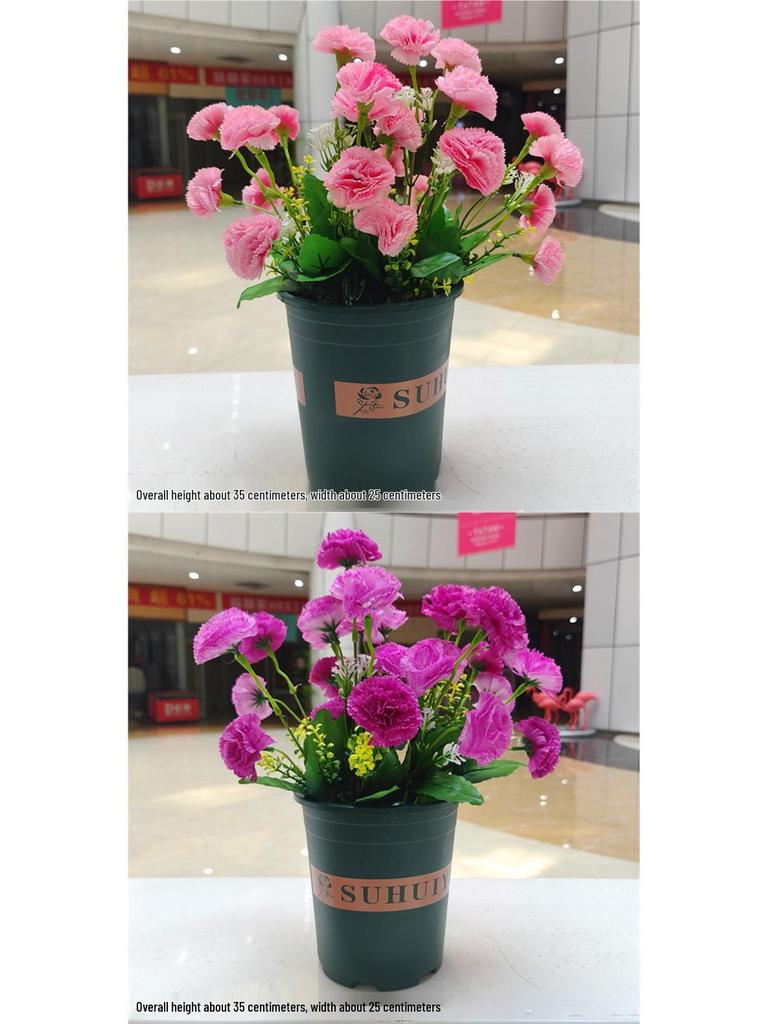 Набор искусственных азалий-бонсай для улицы - Маленькое растение в горшке для клумбы или коридора