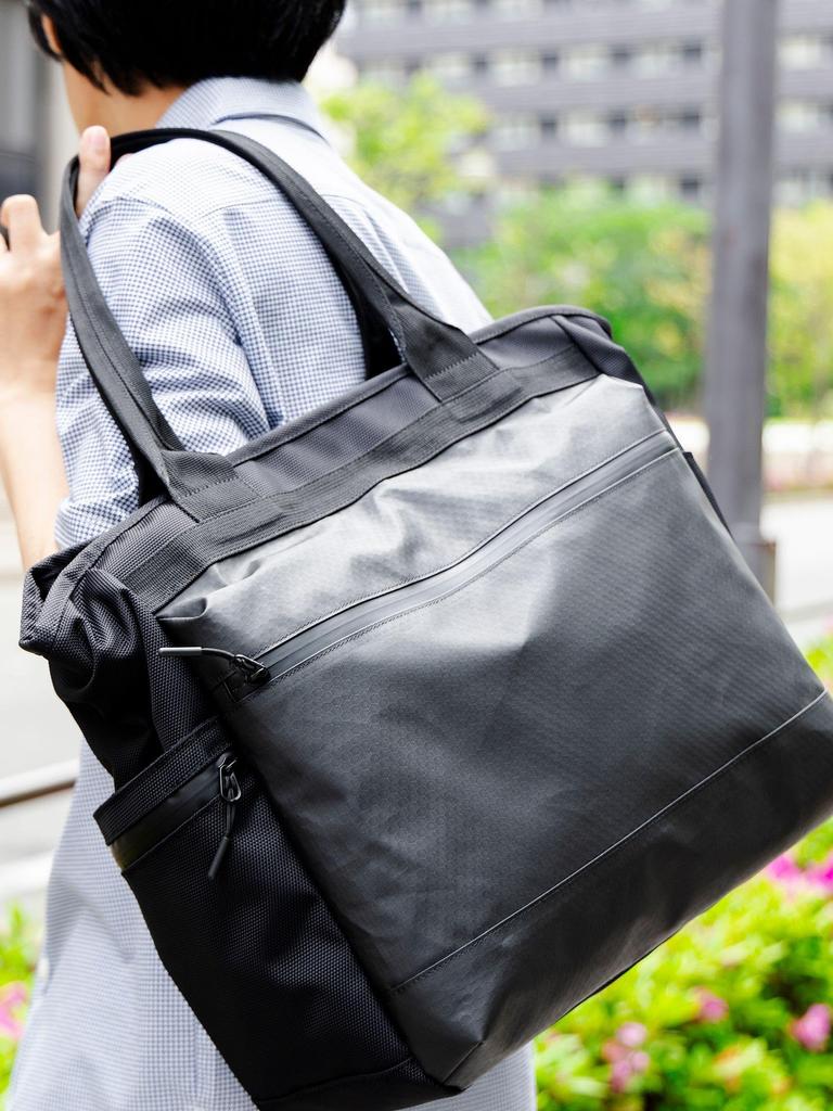 Сумка Campus Bag Nylon Tote Bag ЧЕРНАЯ БЕСПЛАТНО [Beams Heart] Мужская