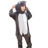 Dorawithme Wolf Kigurumi Pajamas for Kids, Animal Cosplay Costume for Halloween and Christmas, Unisex (110cm)