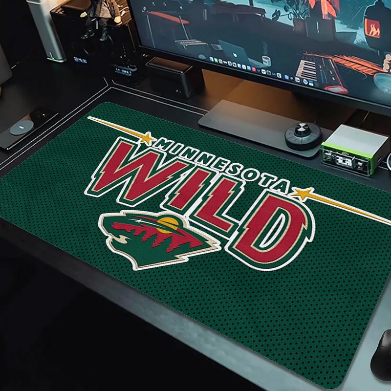 Minnesota Wild Цветная Коврик для Мыши Большой Игровой Стол Подушка Нескользящий Ноутбук Планшет Большой Коврик для Мыши XXL Коврик Мини ПК Игровой Коврик С Заблокированным Краем