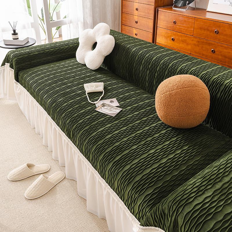 Cream Style Sofa Towel New Sofa Cover Cloth Four Seasons Universal Sofa Blanket Sofa Cover All-inclusive Non-slip Lace