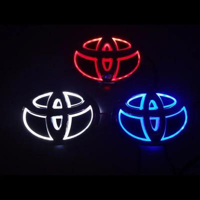 Светодиодный 5D значок с подсветкой для Corolla Camry RAV4 Highlander Yaris Vios Crown Prius Передняя решетка и задний багажник Автомобильные аксессуары
