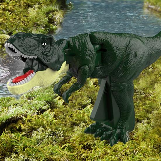 Детский пресс-качели, подвижная игрушка, вибрирующий укус, пасть, суставы динозавра, рев, малыши, тираннозавр, динозавр, фигурка