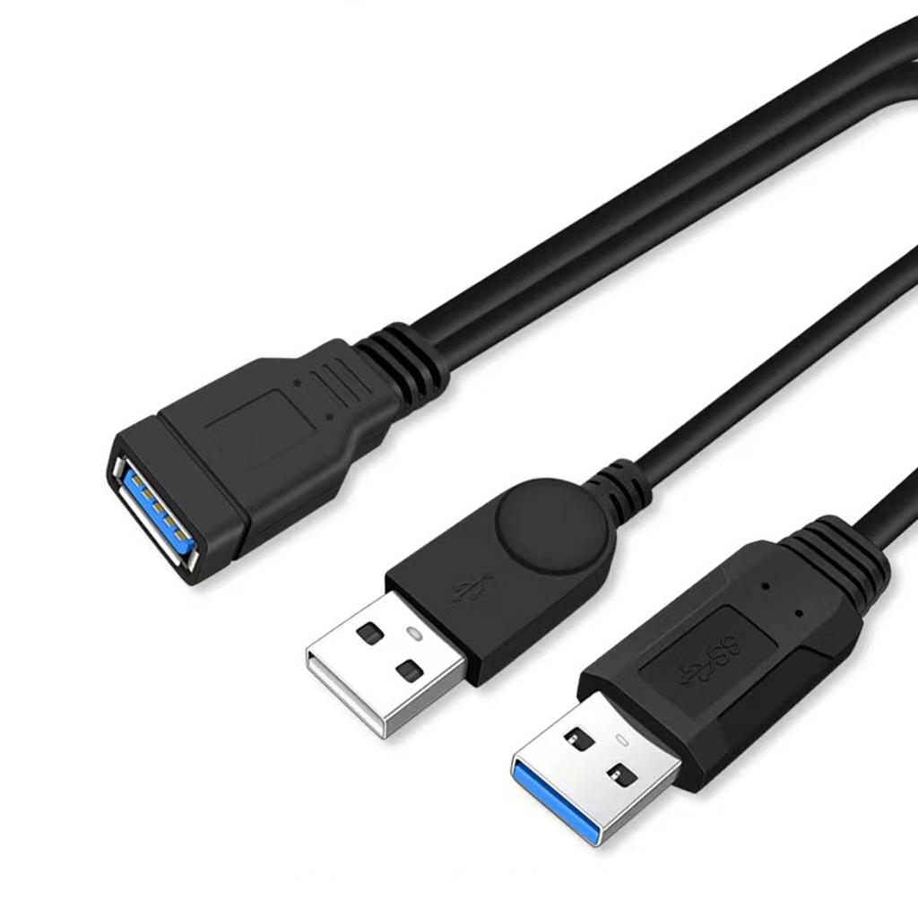 Адаптер USB3.0, переходник USB3.0 на 2USB2.0, удлинитель, зарядка и передача данных, USB-разветвитель, адаптер