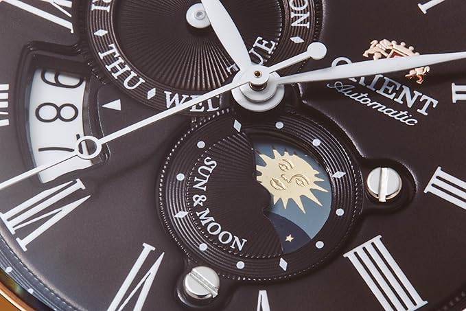 ORIENT Sun and Moon автоматические часы механические автоматические отечественный производитель гарантия классические коричневые [ORIENT] SUN&MOON RN-AK0002Y мужские