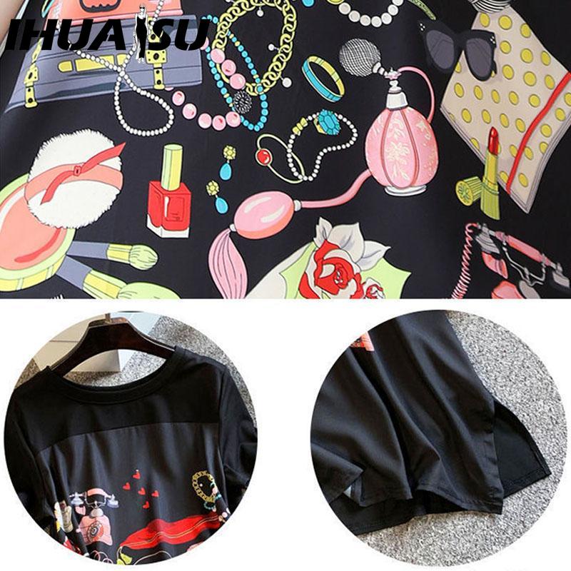 IHUASU Женское платье больших размеров А-силуэта свободного покроя, черное длинное платье-футболка, шелковистое, удобное