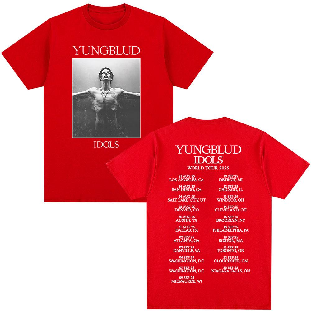 Yungblud IDOLS Album Tour T Shirts Fan Gifts Unisexs Women Clothing Hip Hop Short Sleeve Tshirts Oversized Summer Cotton Tshirt