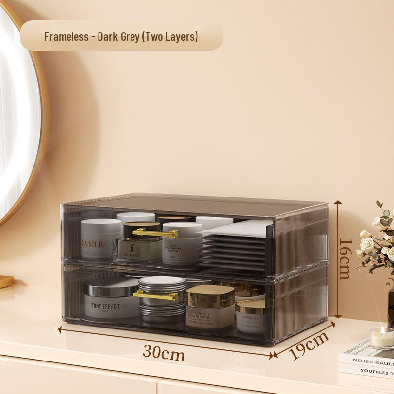 Шикарный прозрачный органайзер для косметики - Пыленепроницаемое хранение средств по уходу за кожей, помады и макияжа