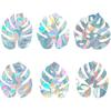 GORGECRAFT 8Pcs Large Rainbow Window Clings 3D Decorative Window Film Cloud Shape Anti-Collision Stickers Door Static Cling for Kitchen Dining Room