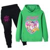 PB1212 Детские Мальчики Девочки Kpop Мира Зои Руми Саджабойс Принт Толстовка с Длинными Рукавами Штаны Брюки Комплекты Одежды