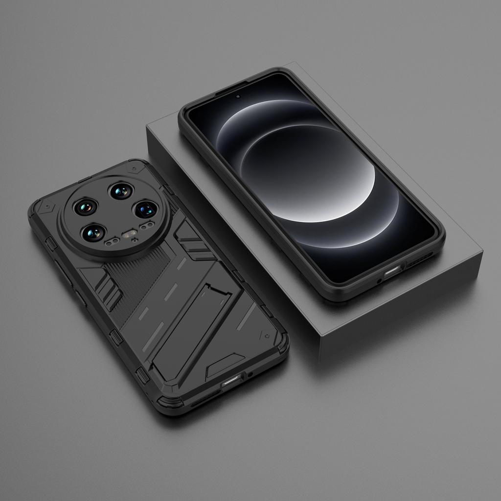 For Xiaomi 14 Ultra Case PC+TPU Dual-Layer Protective Phone Cover Built-in Kickstand
