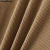 INCERUN Men Lapel V Neck Long Sleeve Corduroy Jumpsuits Buttons Long Rompers