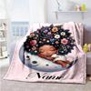 Good Night Flower Girl Personalized Name Blanket Throw Personalized Blanket Warmthful Decor Throw For Home Decor Chair Bed Seaside for All Occasions