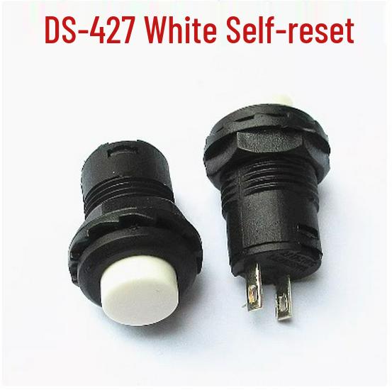 DS-428/427 Self-Locking Round Button Switch with Lock, Self-Reset 12MM, Red/Green/Yellow