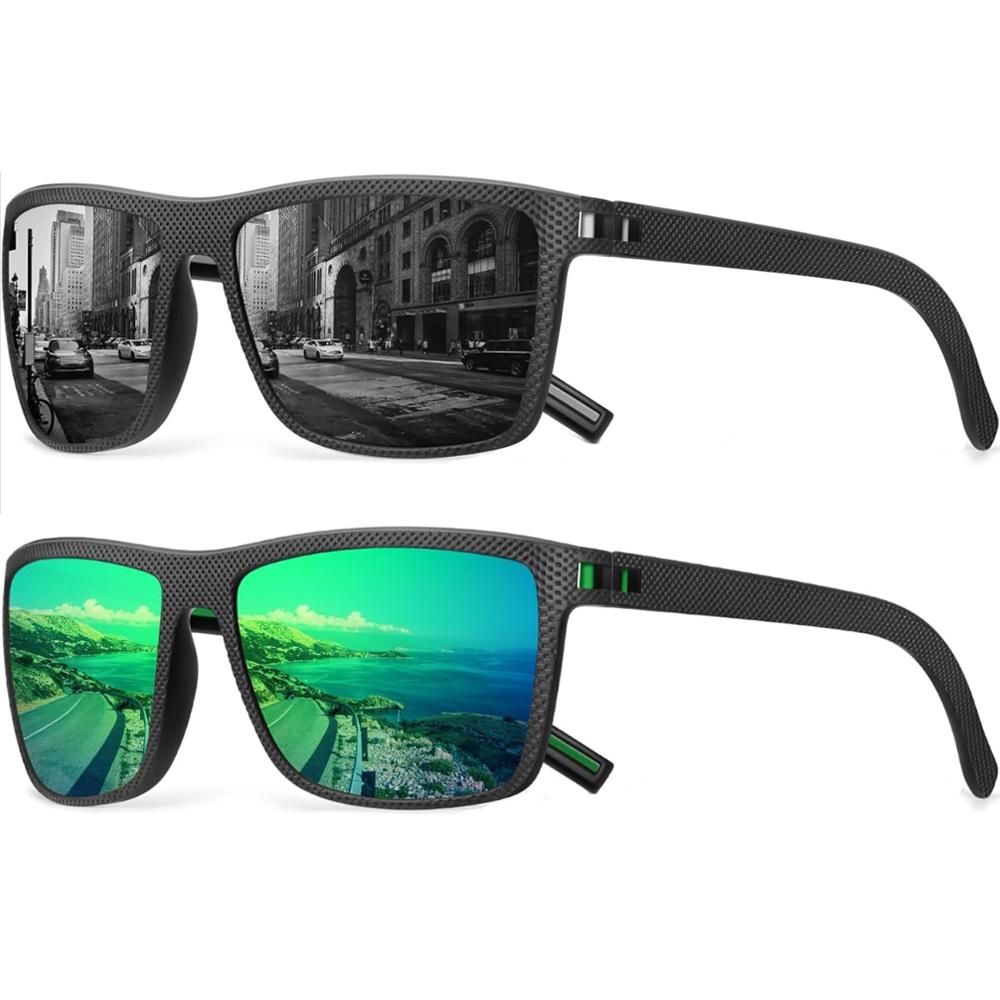 2 упаковки Солнцезащитные очки Мужские Солнцезащитные очки для Женщин Модные Ретро Зеркальные Линзы для Вождения Рыбалки Защита UV400
