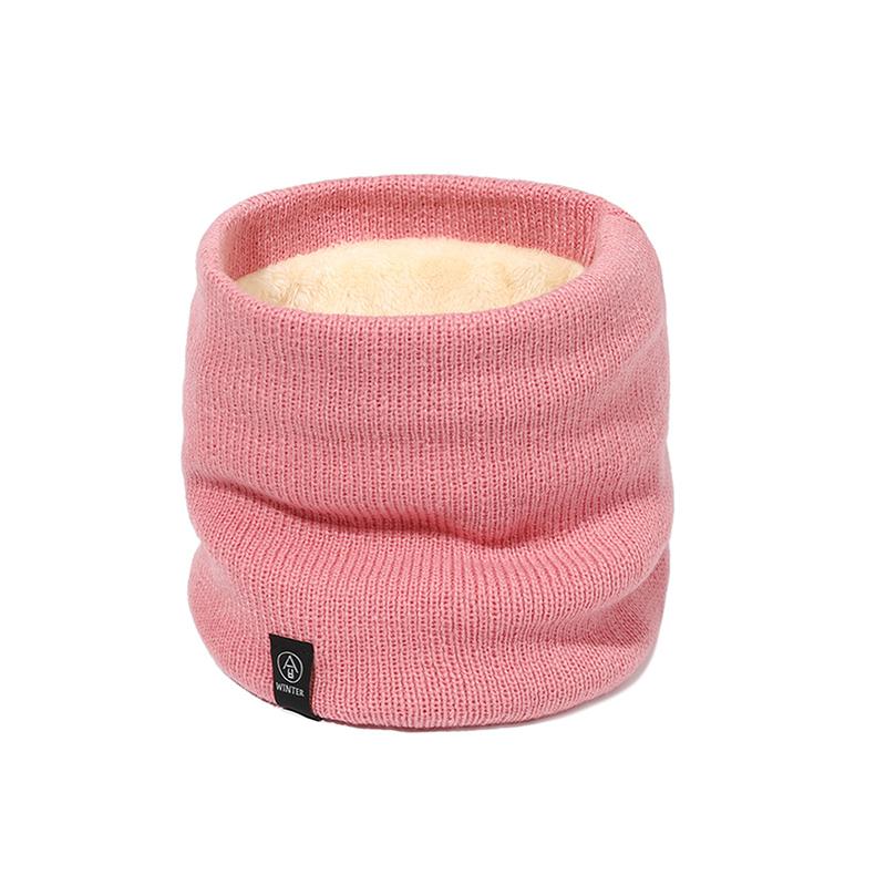 Knitted Scarf Winter Warm Snood Scarves Solid Thicken Wool Fur Neck Warmer Unisex Men Neck Scarfs Ring Female Pullover Scarf