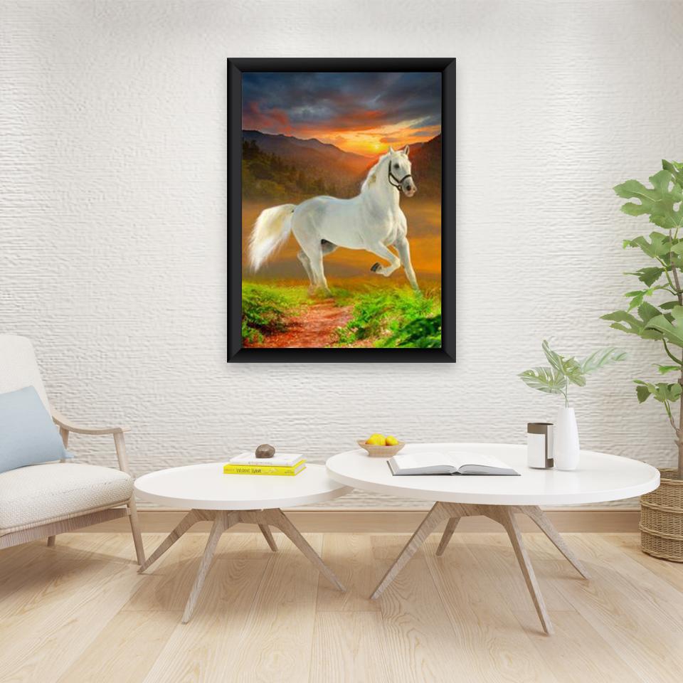 DIY Лошадь 5D алмазная живопись полная круглая дрель животное Алмазная вышивка наборы крестиков мозаика из бисера украшение дома подарок