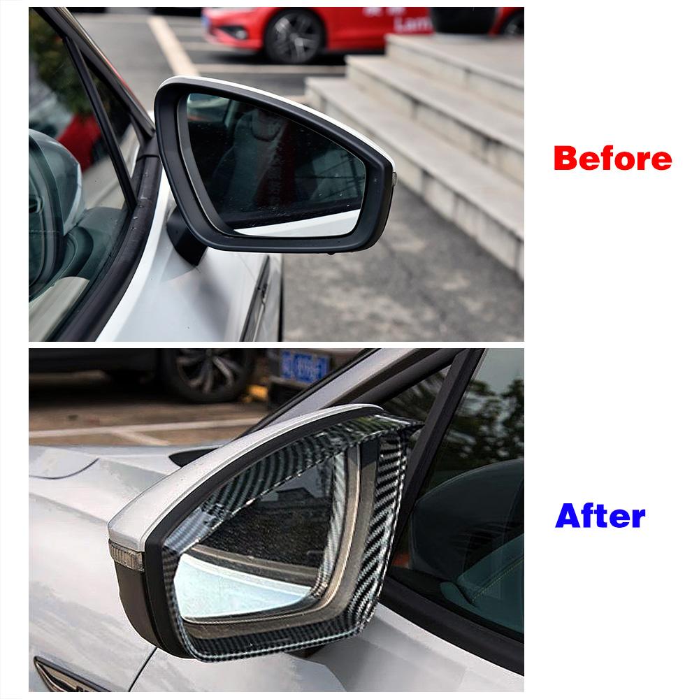 For Volkswagen VW ID.4 ID4 ID.6 ID6 2024 2024 LHD Car Rearview Side Mirror Refit Rainproof Shell Cover Rain Visor Eyebrow Trim