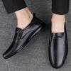 Модные мужские туфли-лоферы, черные, деловые, элегантные, для джентльменов, мужская обувь, повседневная, из натуральной кожи, мужские мокасины для вождения, на плоской подошве