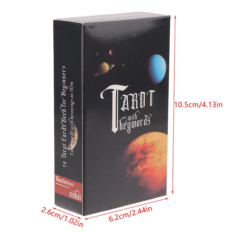 Карты Таро для начинающих со значением на них 78 шт. Карманный размер Таро Обучающая колода Гадание Предсказание Настольная игра