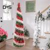 Pencil Christmas Tree Sequin Collapsible Skinny Christmas Tree Reusable Pencil Tinsel Xmas Tree for Small Spaces Home Office Shops